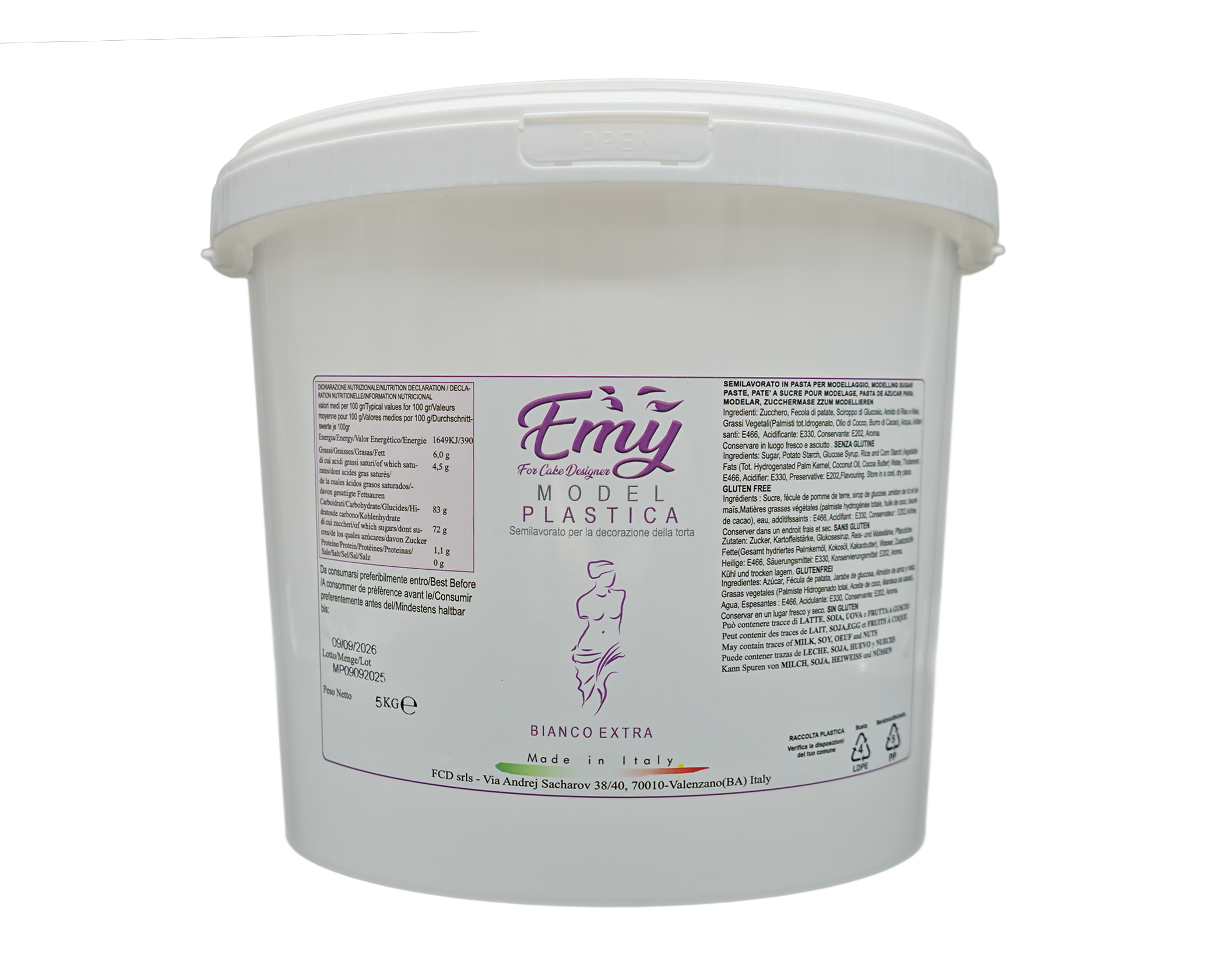  Foto: Nuova Emy Model Plastica 5 Kg Extra White Stabile fino a 20 °